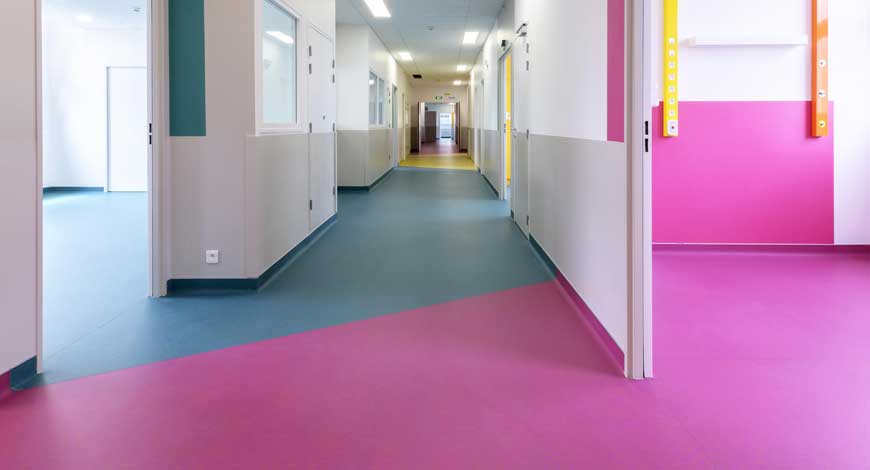 Healthcare vinyl flooring