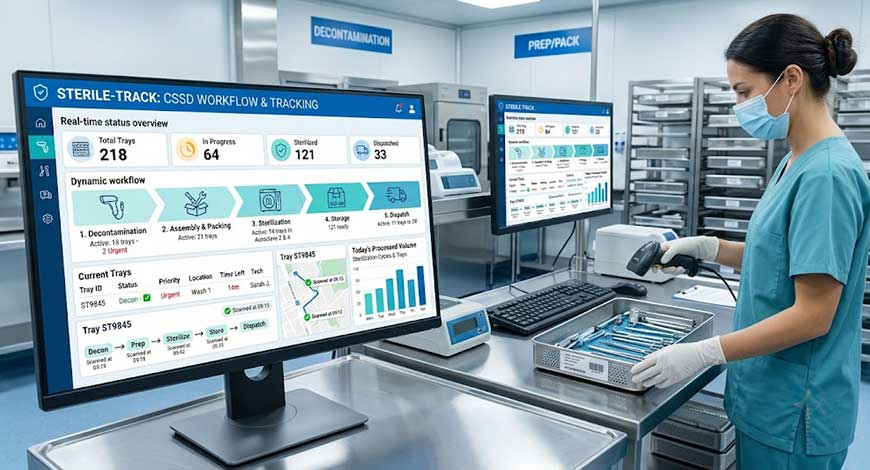 CSSD instrument tracking and workflow software